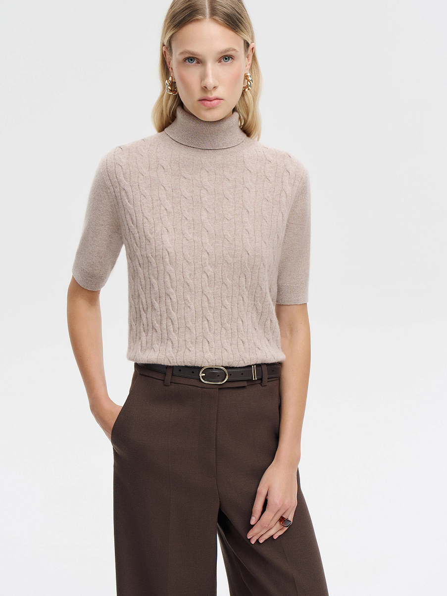 Водолазка с косами