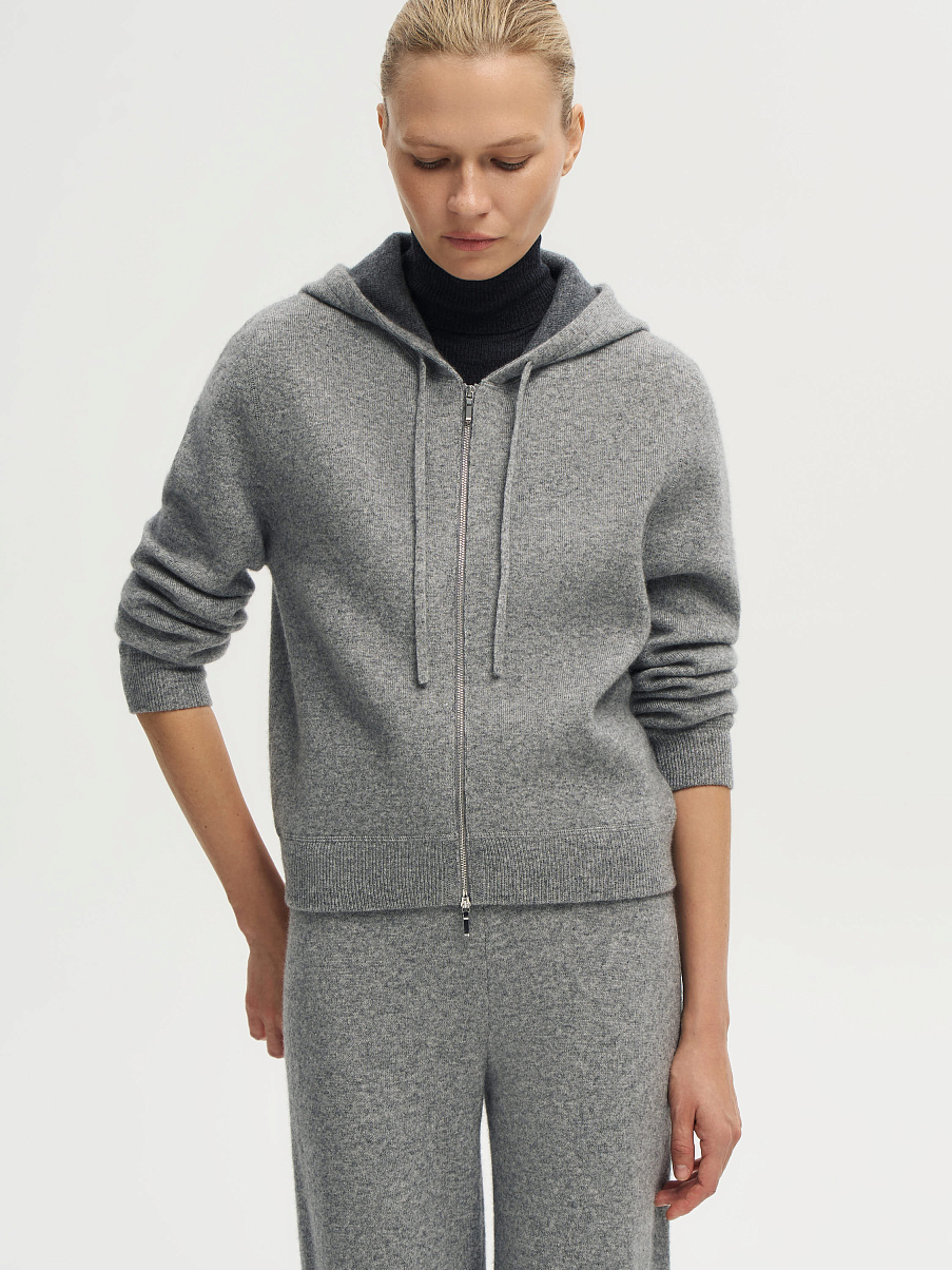 Худи из шерсти с кашемиром