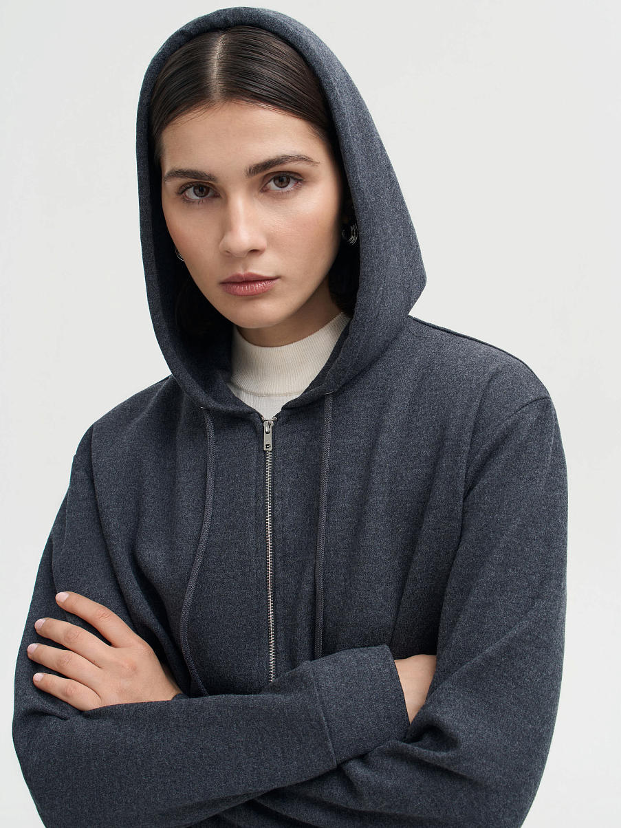 Худи из шерсти и хлопка