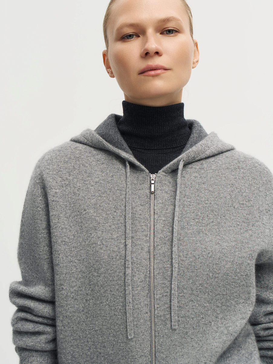 Худи из шерсти с кашемиром