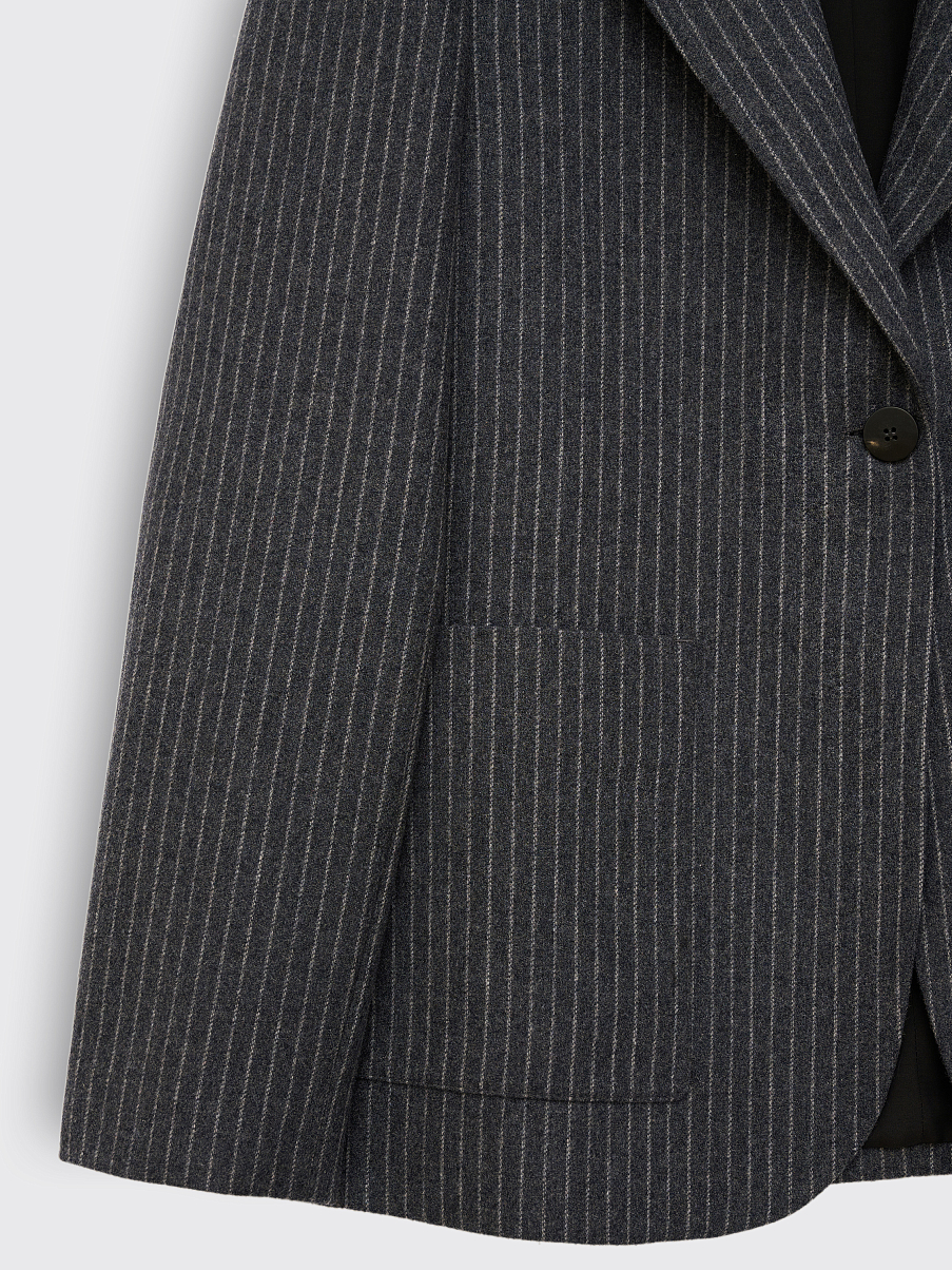 Жакет из шерсти в полоску