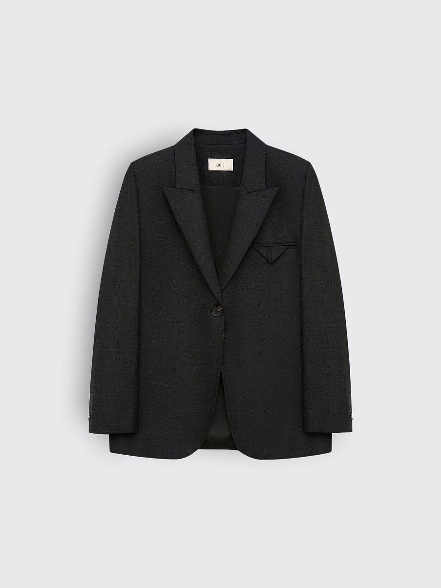 Однобортный жакет из шерсти