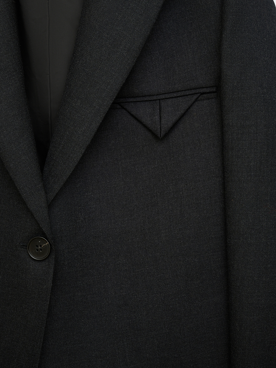 Однобортный жакет из шерсти