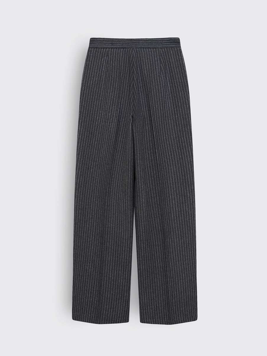 Брюки из шерсти в полоску