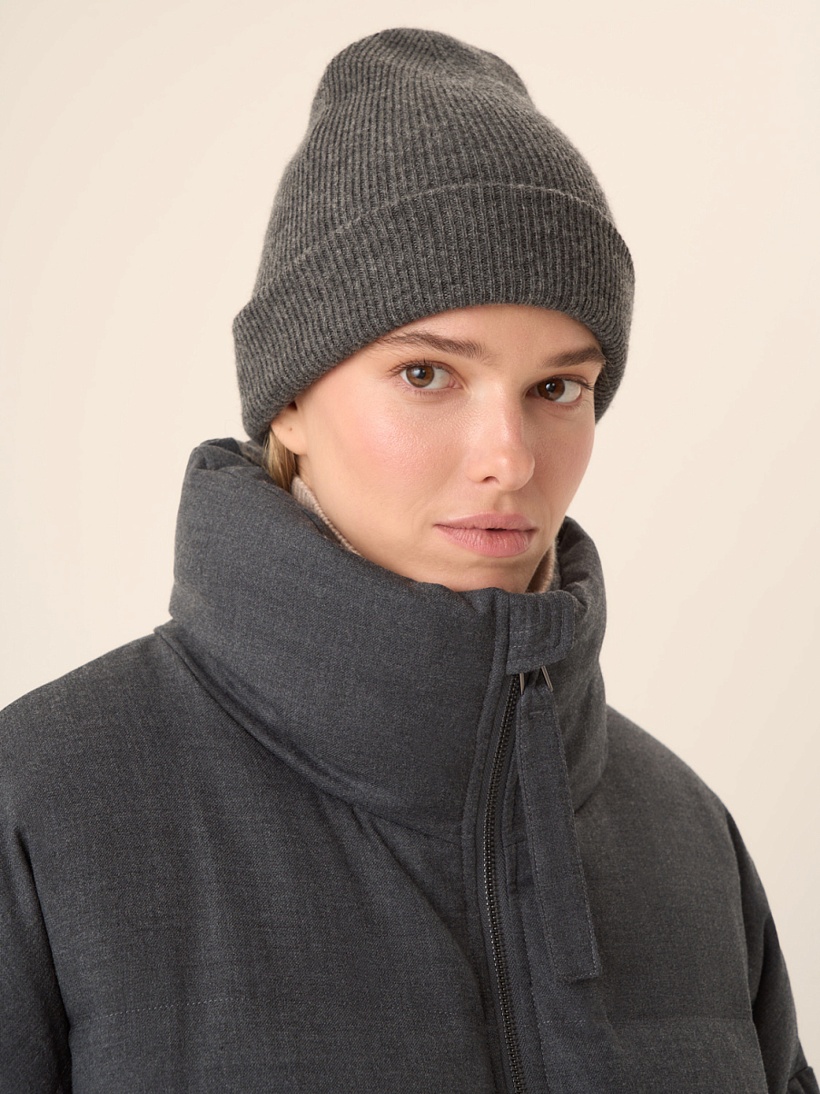 Шапка бини из шерсти мериноса и кашемира