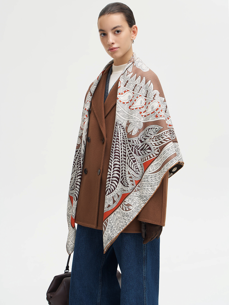 Платок из шерсти мериноса и шелка