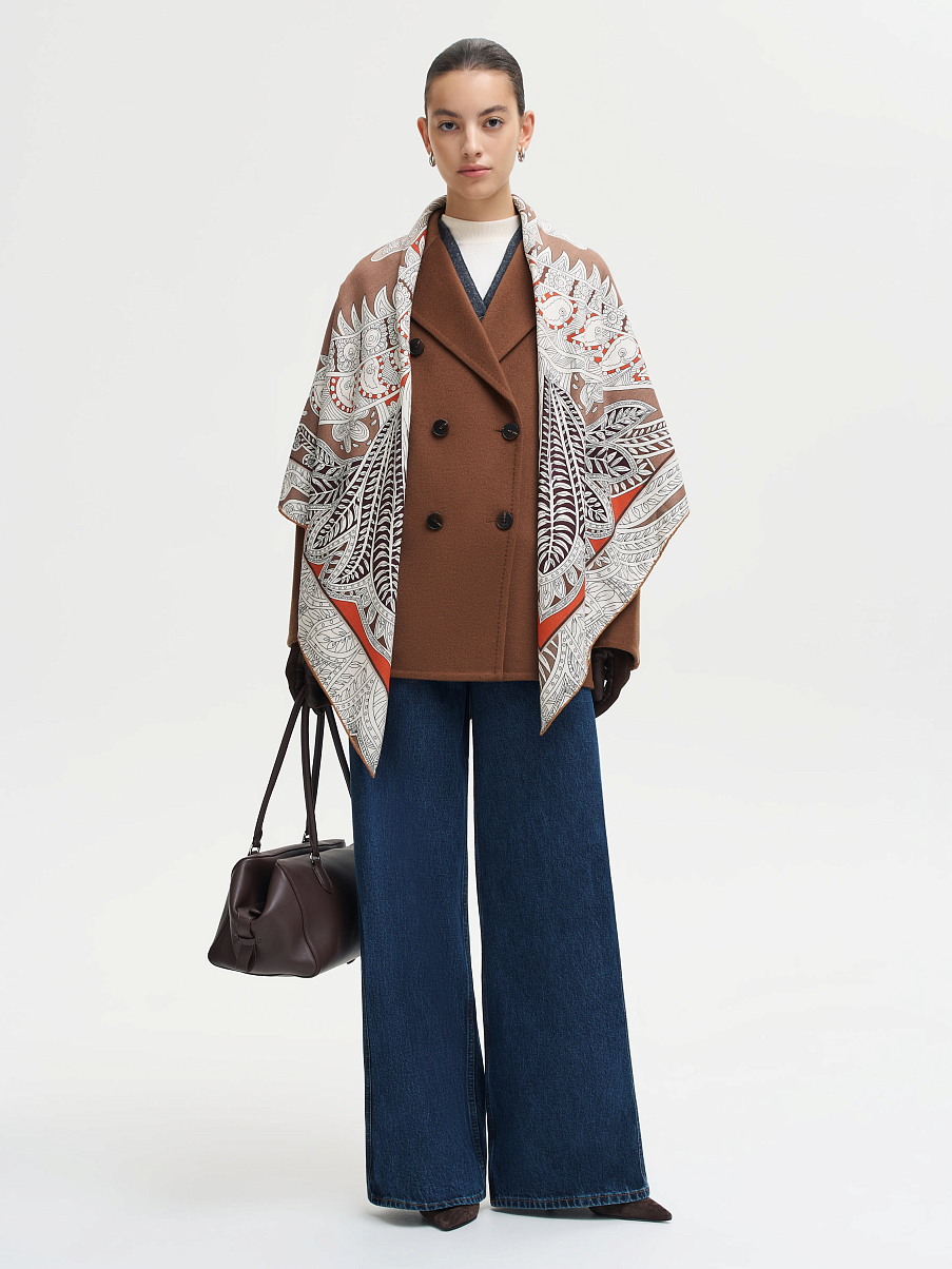 Платок из шерсти мериноса и шелка