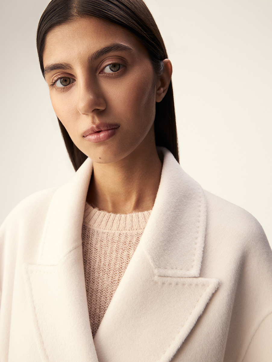 Пальто из мериноса и кашемира с поясом