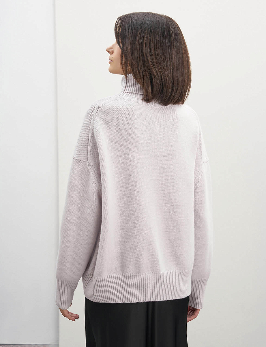 Джемпер из кашемира и шерсти  с высокой горловиной