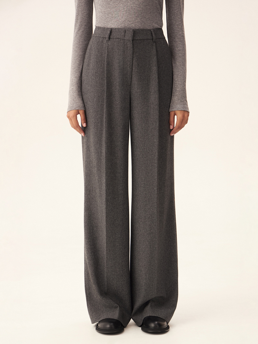 Костюмные широкие брюки