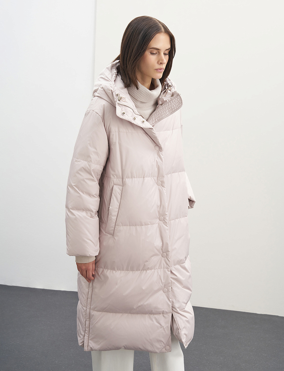 Пуховик оверсайз из пуха и пера