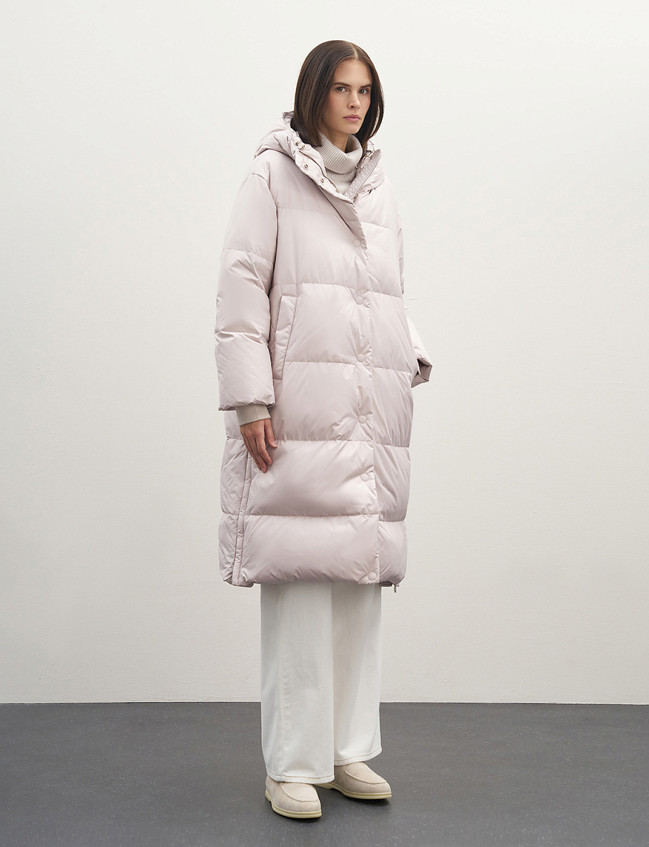 Пуховик оверсайз из пуха и пера