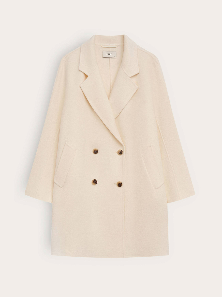 Пальто из шелка и шерсти мериноса