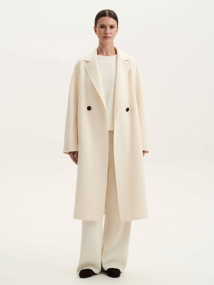 Пальто из шелка и шерсти мериноса