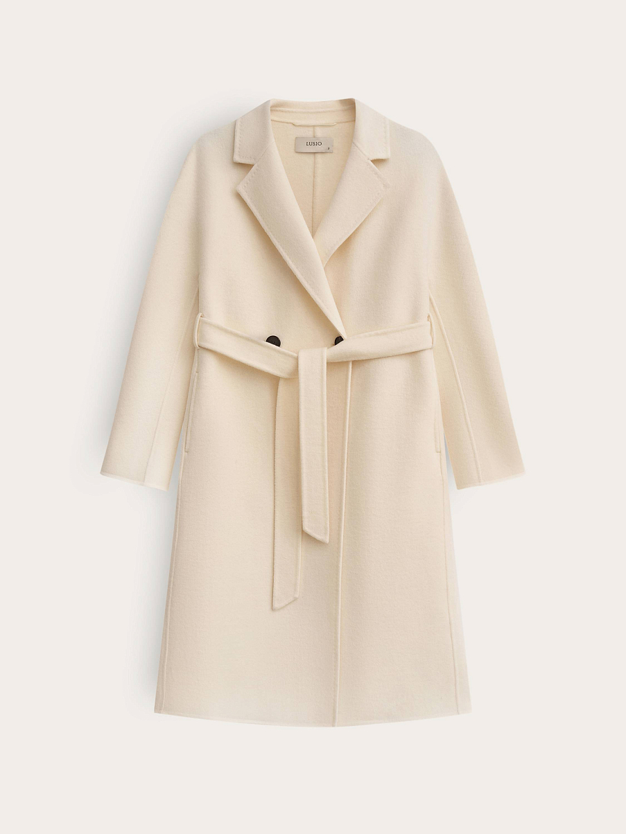 Пальто из шелка и шерсти мериноса