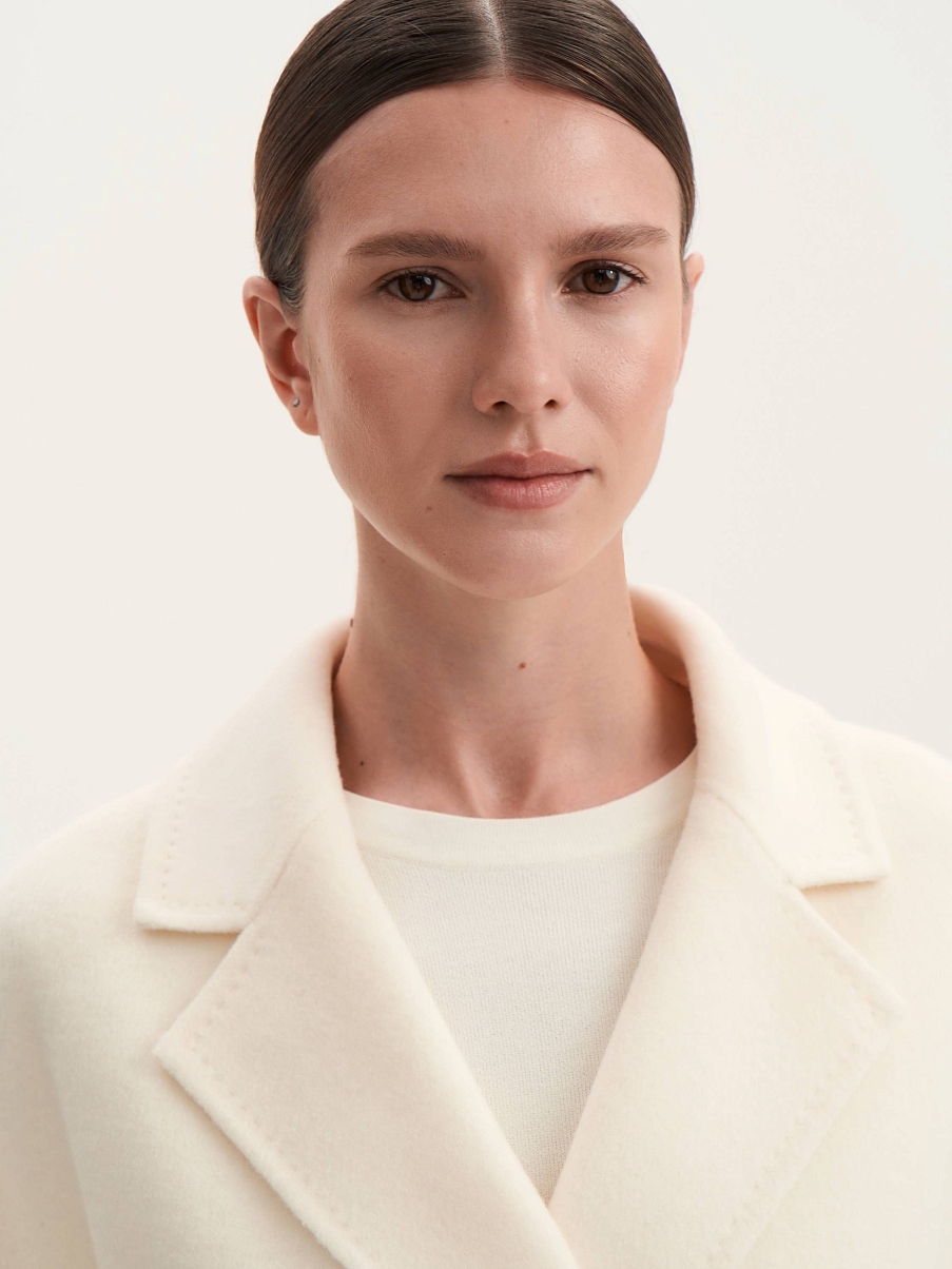 Пальто из шелка и шерсти мериноса