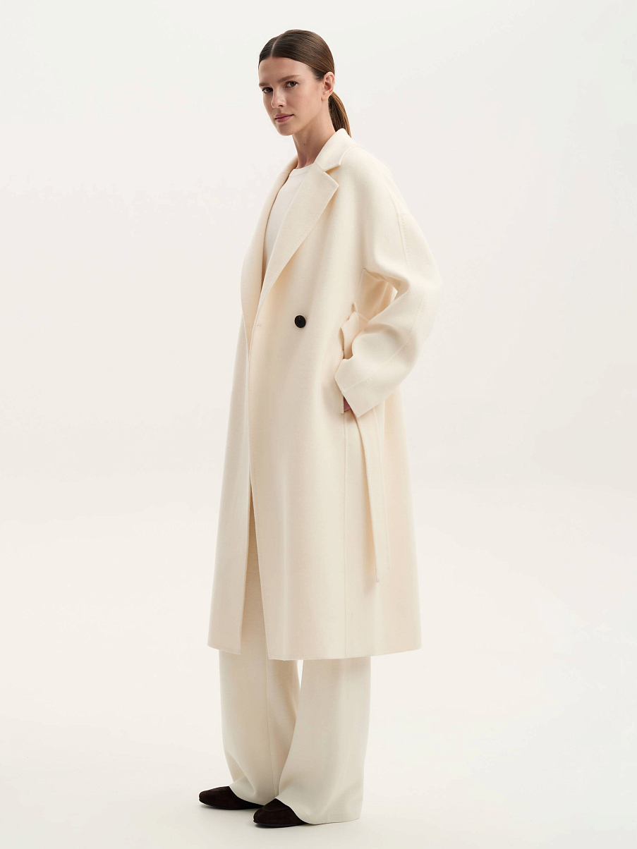 Пальто из шелка и шерсти мериноса