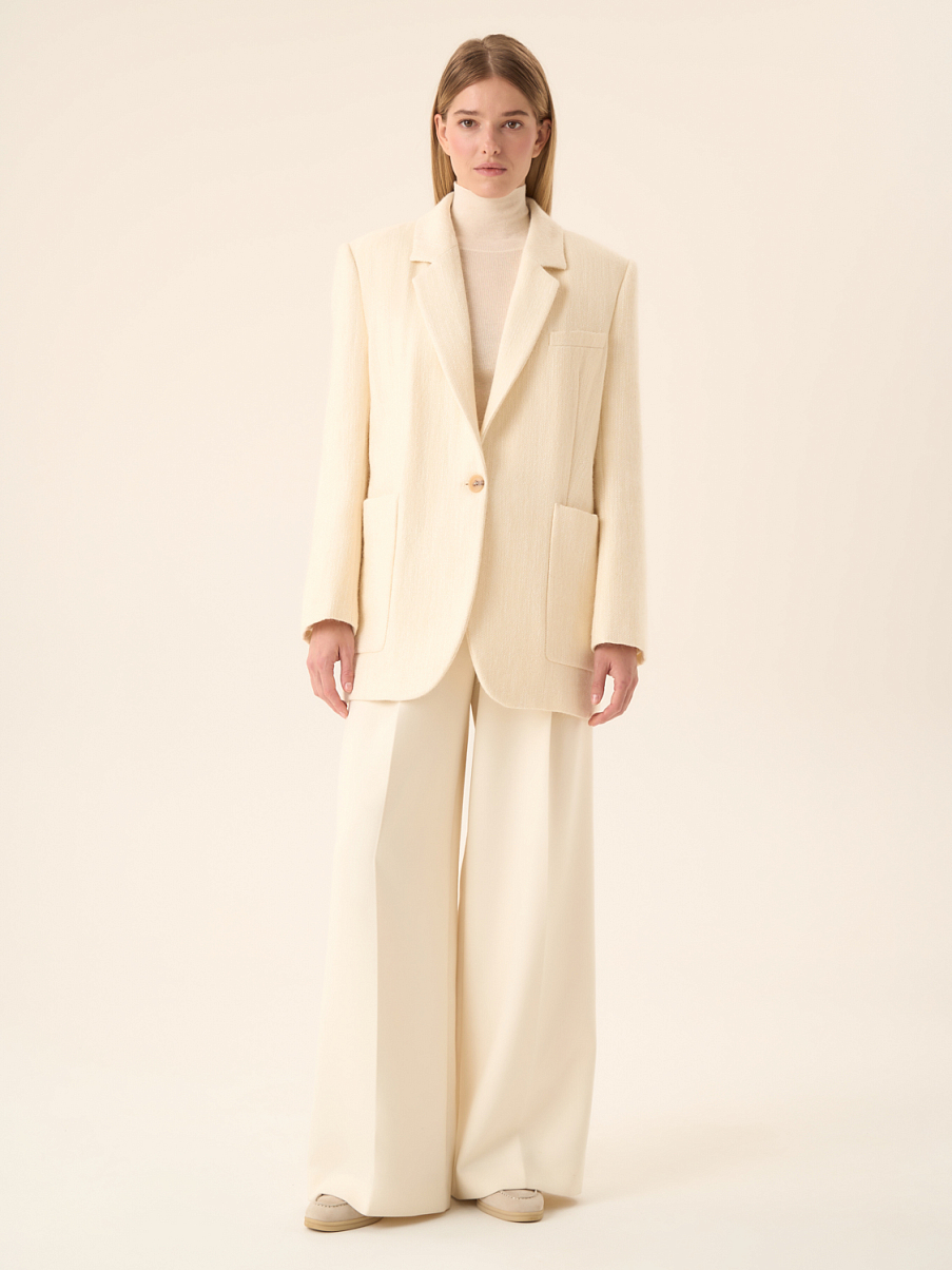 Пальто с шерстью и мохером