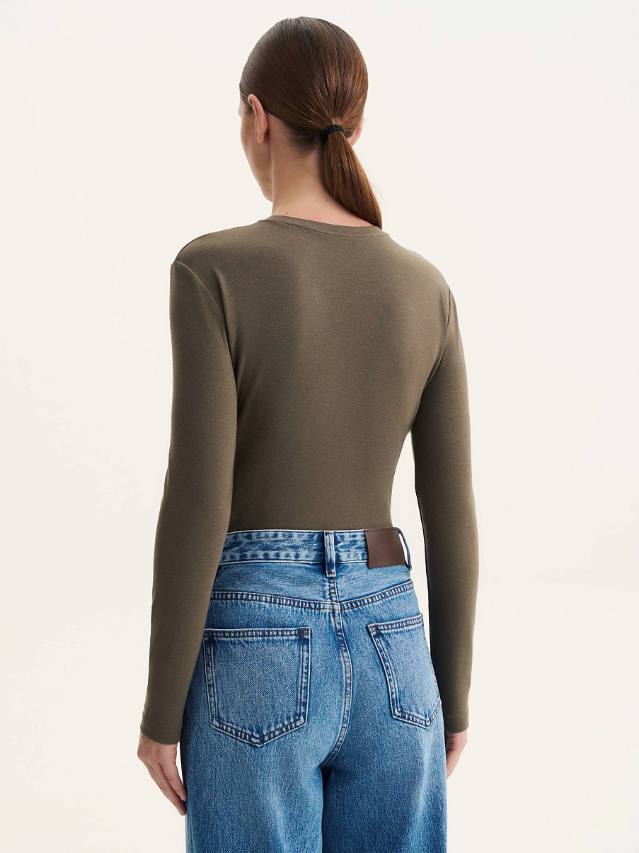 Лонгслив с шерстью