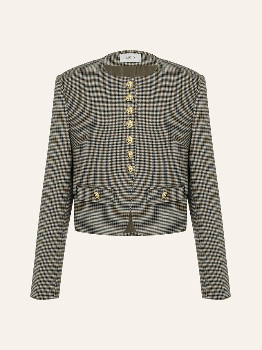 Однобортный жакет с декоративными пуговицами