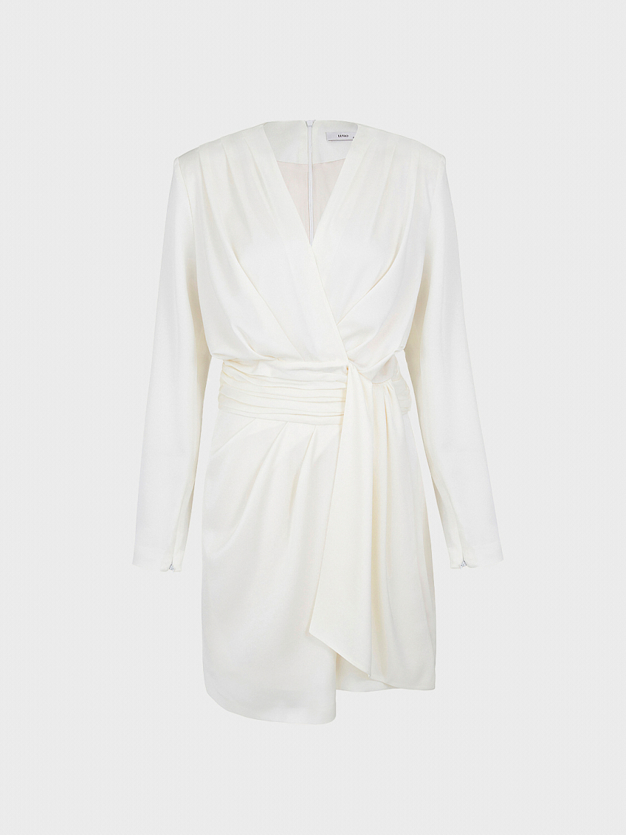 Платье мини с имитацией запаха