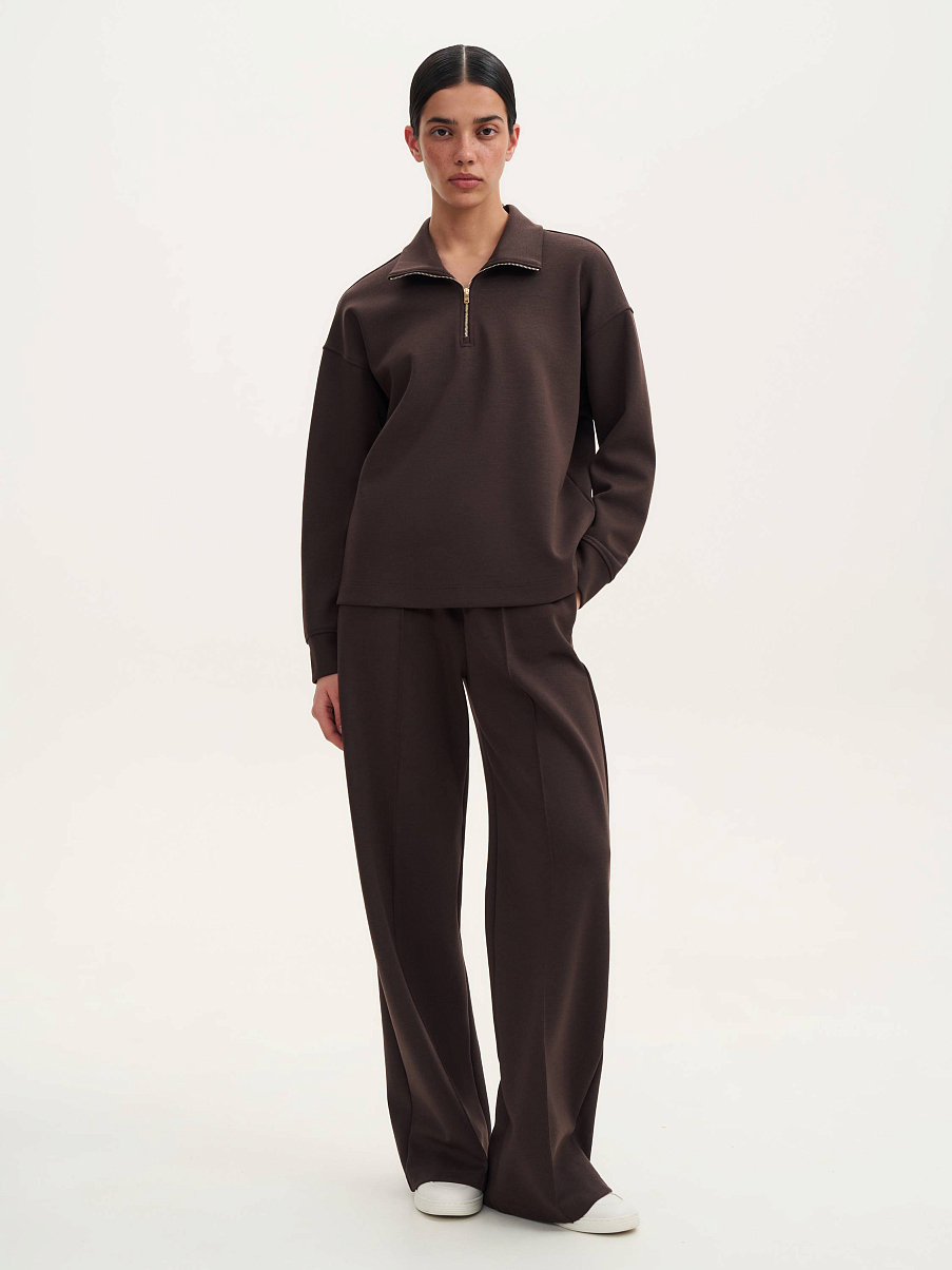 Свитшот с шерстью на молнии