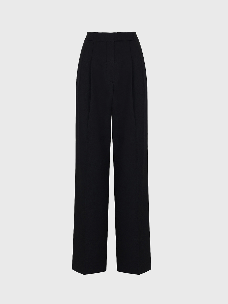 Брюки из шерсти с защипами