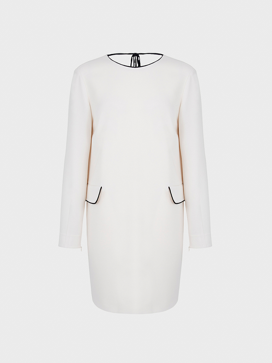 Платье мини с имитацией карманов