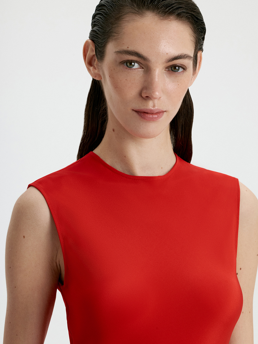 Платье миди из 100% шелка