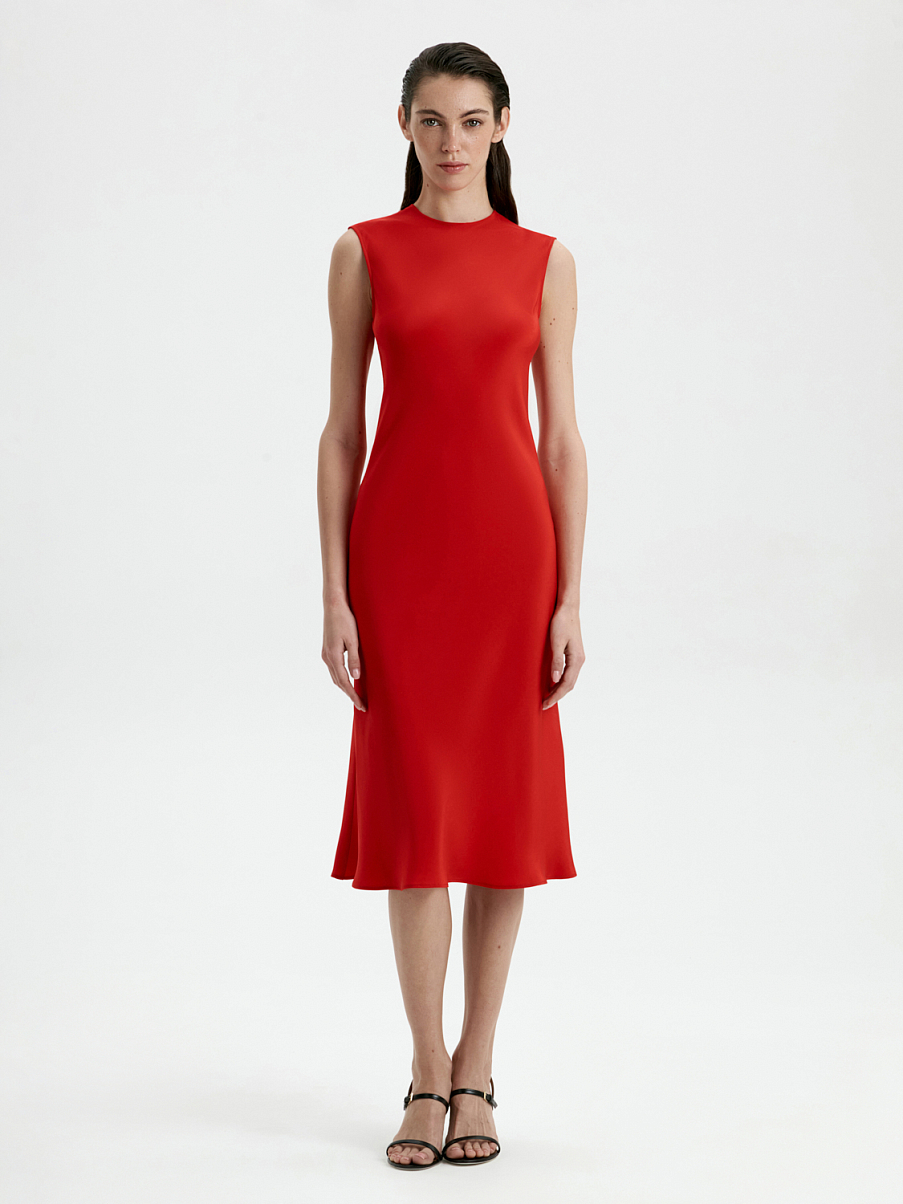 Платье миди из 100% шелка