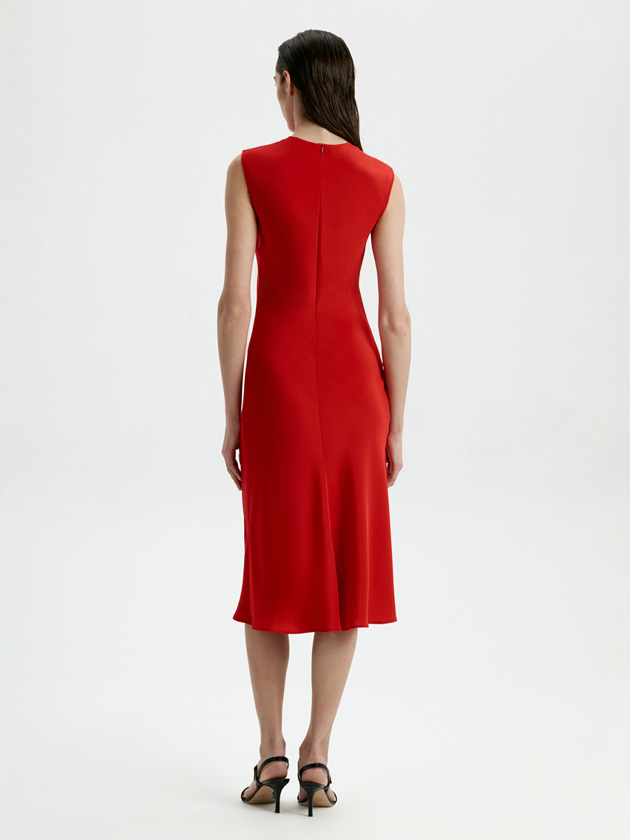 Платье миди из 100% шелка