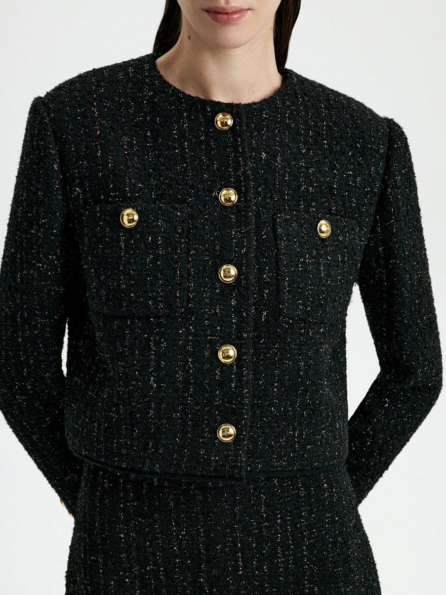 Укороченный жакет с шерстью