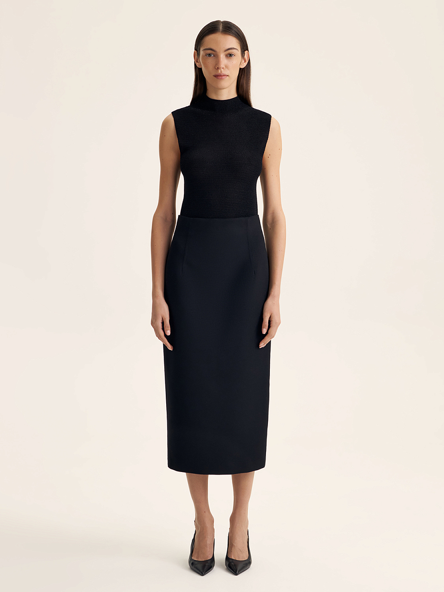 Юбка миди с шерстью