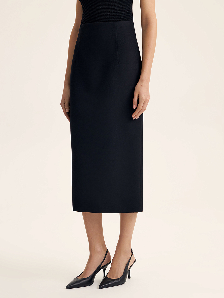 Юбка миди с шерстью