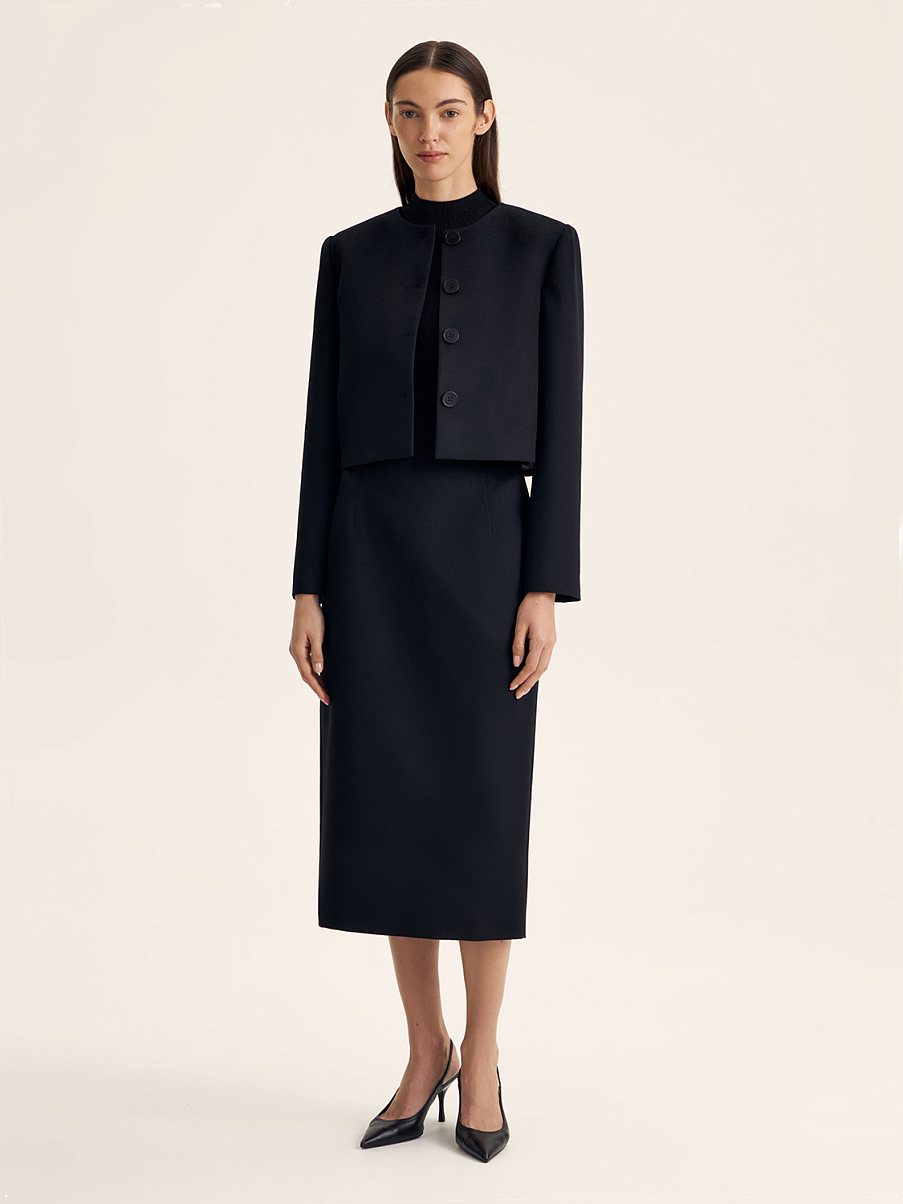 Юбка миди с шерстью