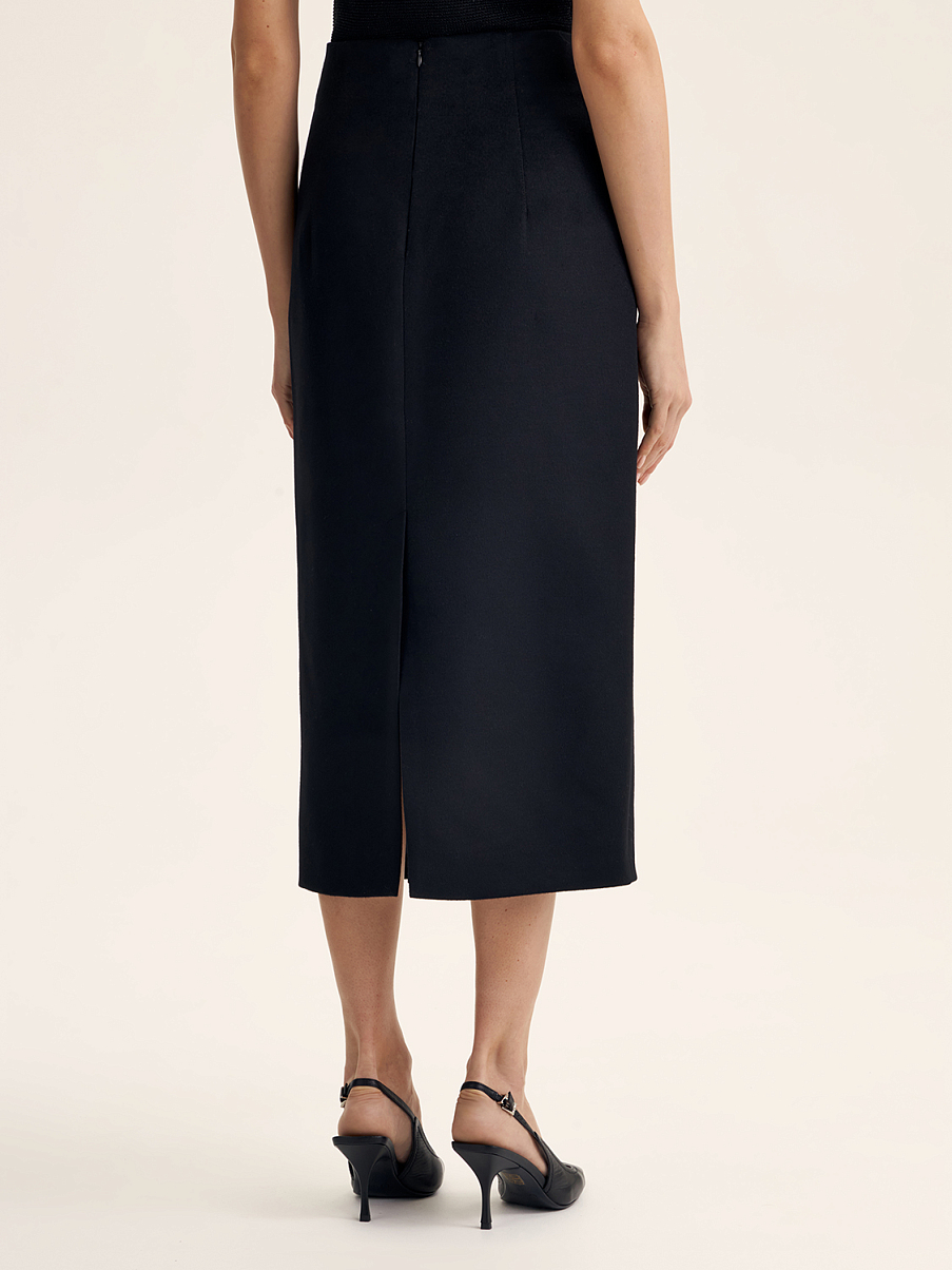 Юбка миди с шерстью