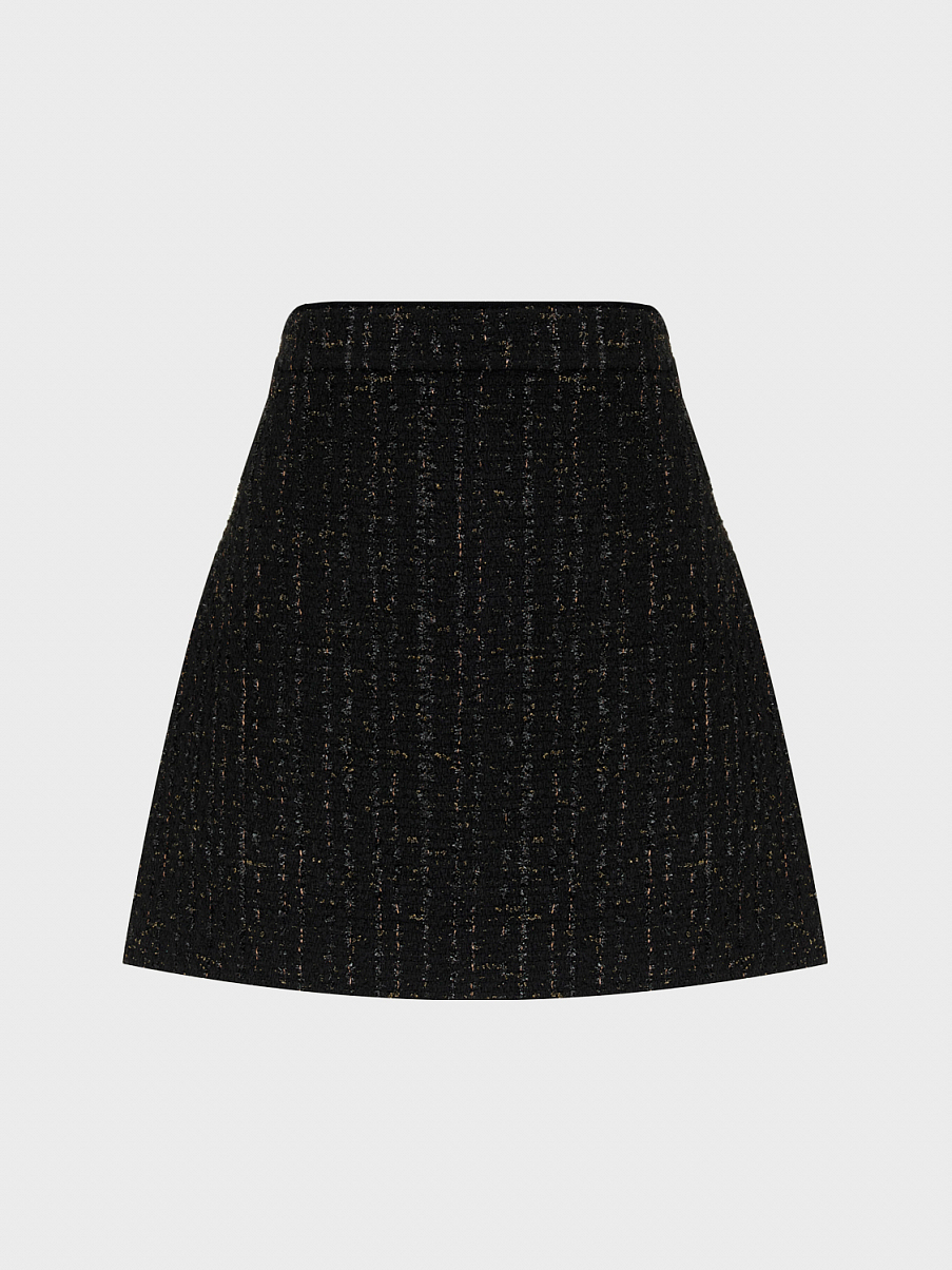 Твидовая юбка с шерстью