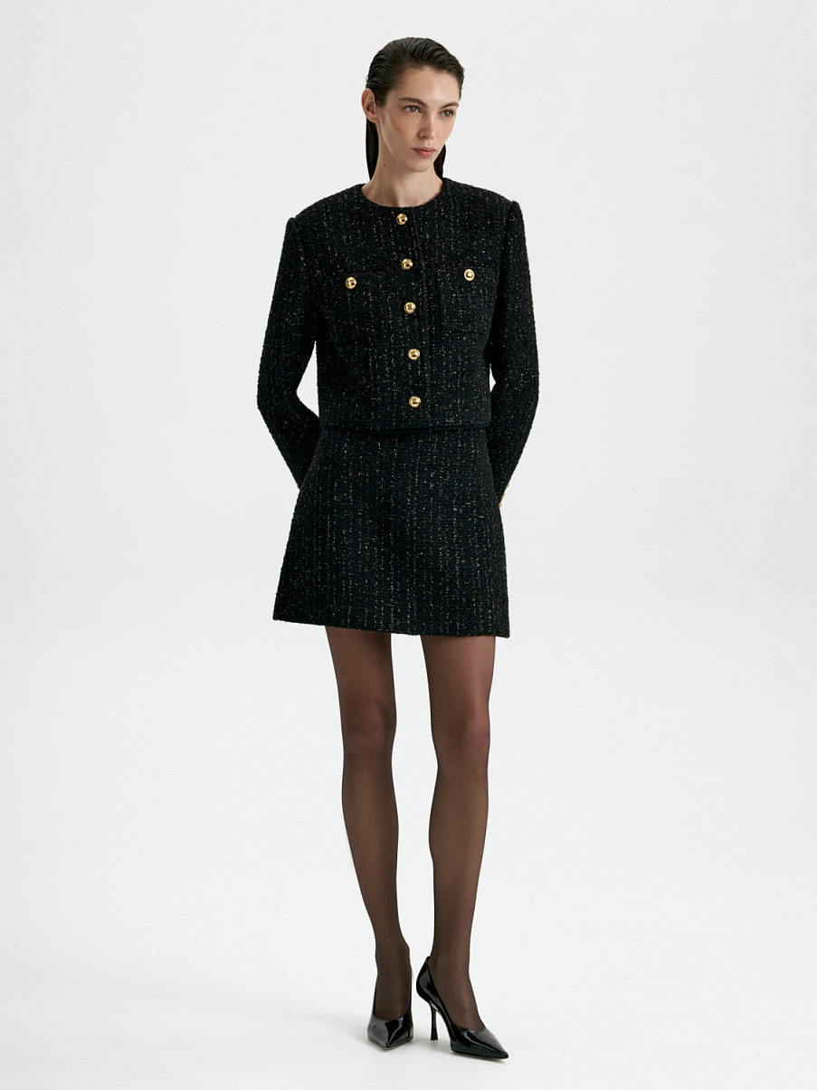 Твидовая юбка с шерстью