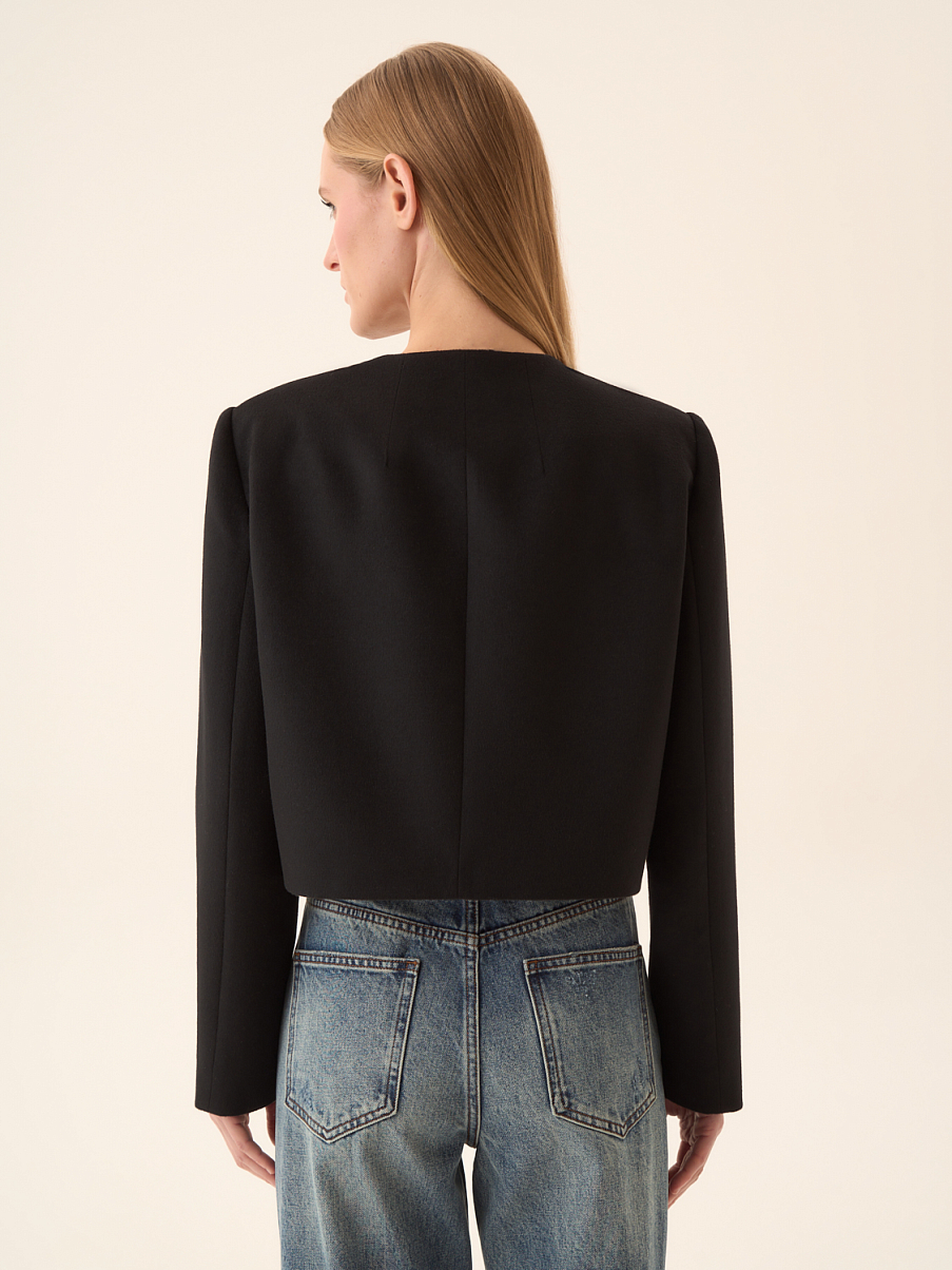 Укороченный однобортный жакет