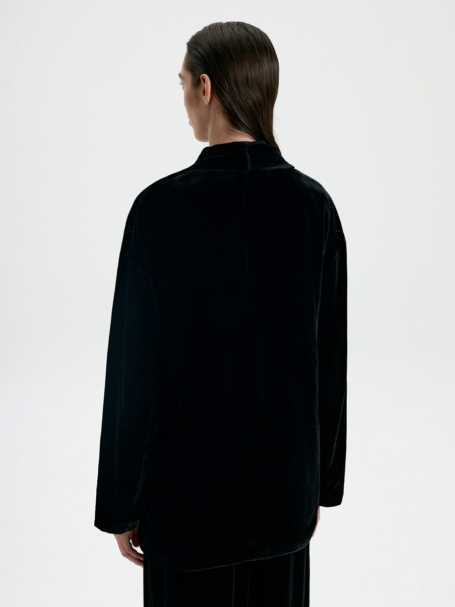 Жакет из бархата свободного кроя