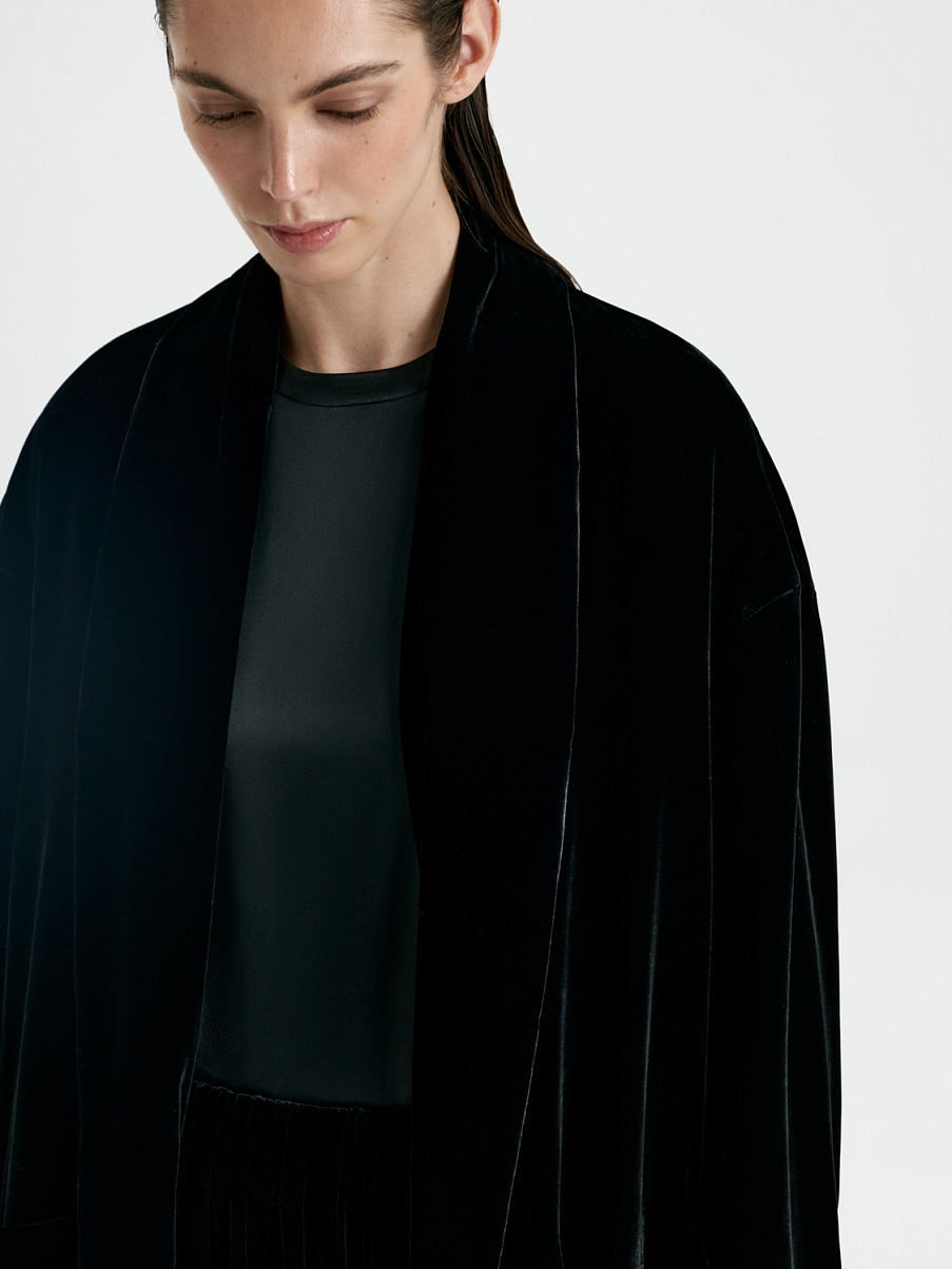 Жакет из бархата свободного кроя