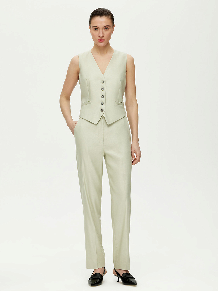 Костюмные льняные брюки