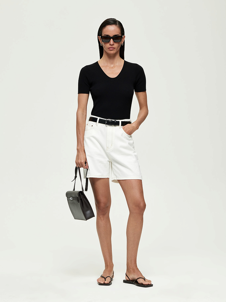 Джинсовые шорты-бермуды