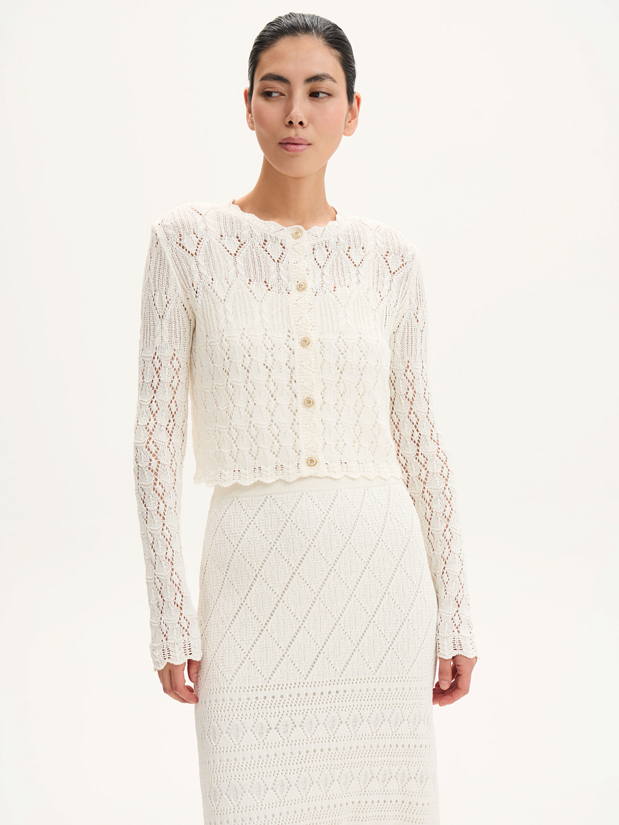 Кардиган кружевной