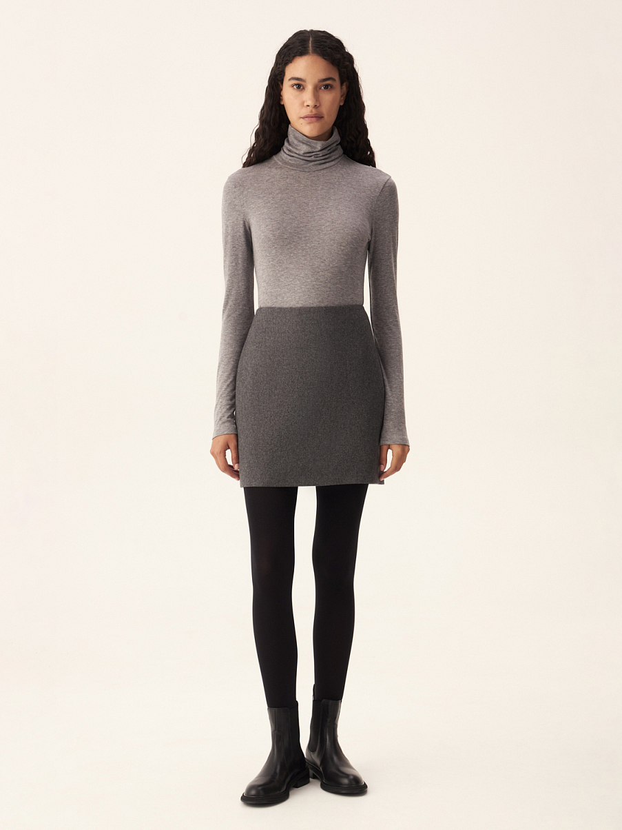 Юбка мини из шерсти