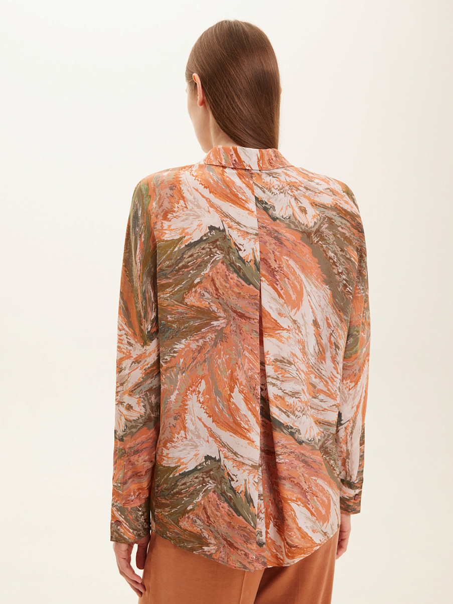Шелковая рубашка с узором