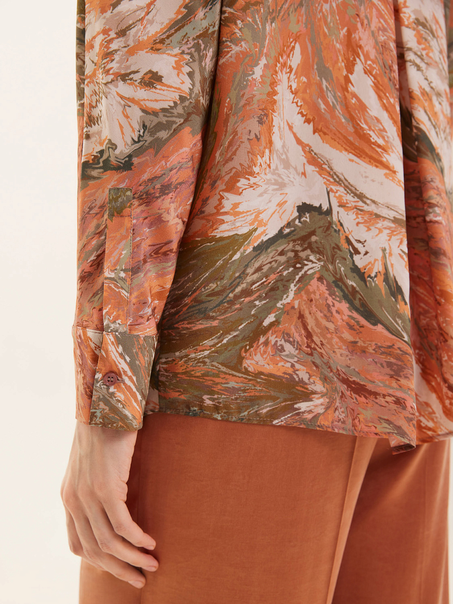 Шелковая рубашка с узором