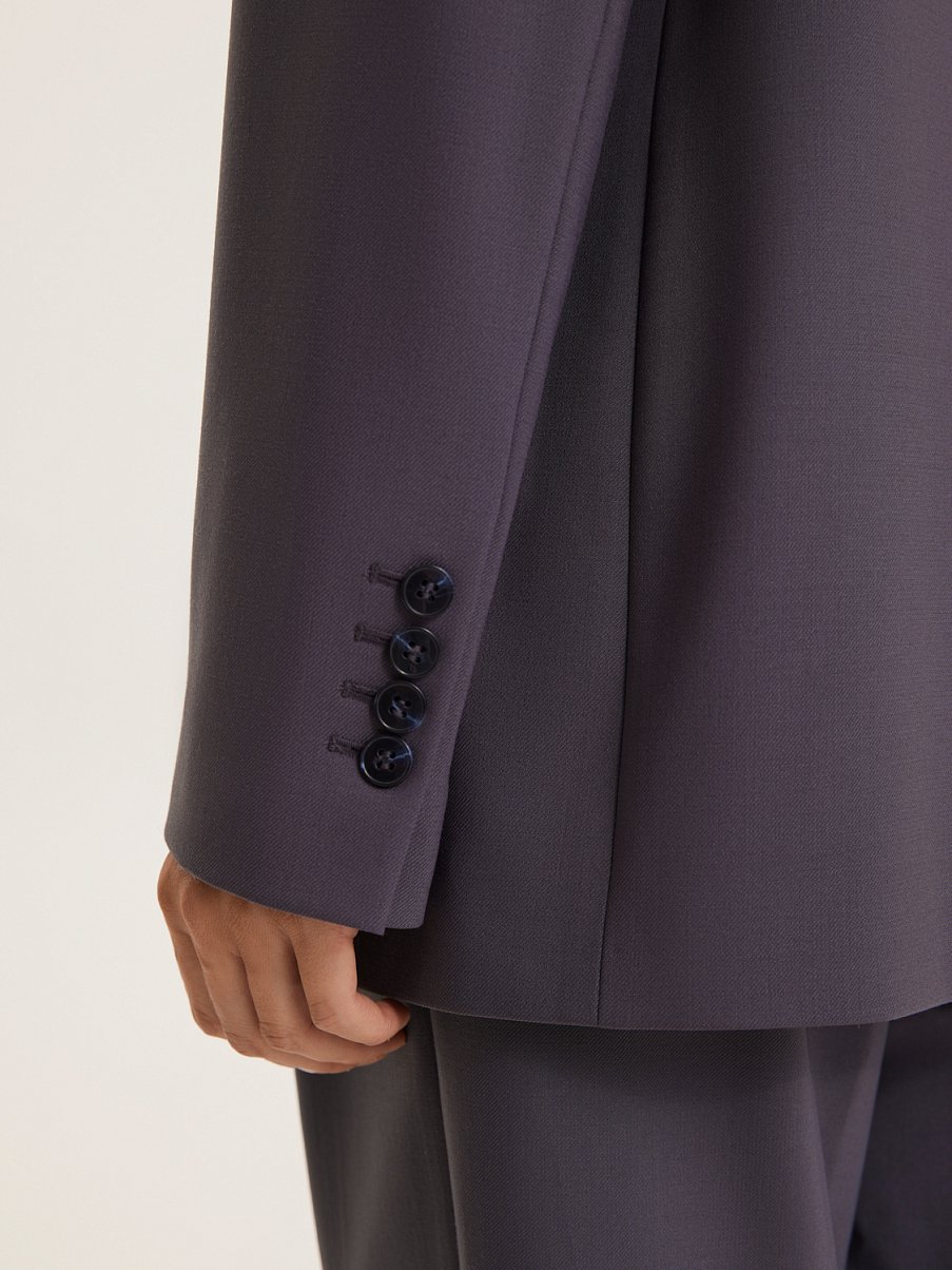 Двубортный жакет прямого кроя