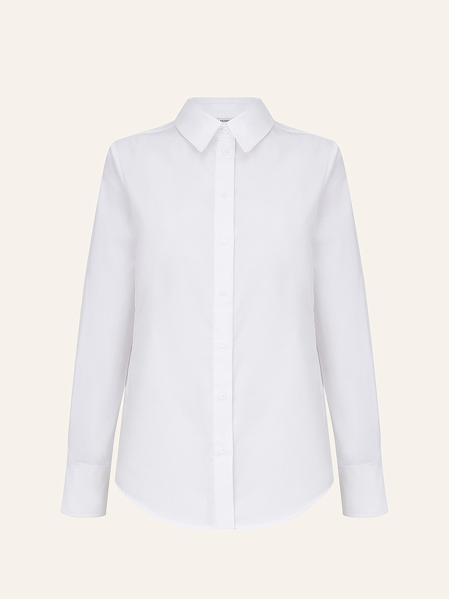Рубашка из хлопка прямого кроя