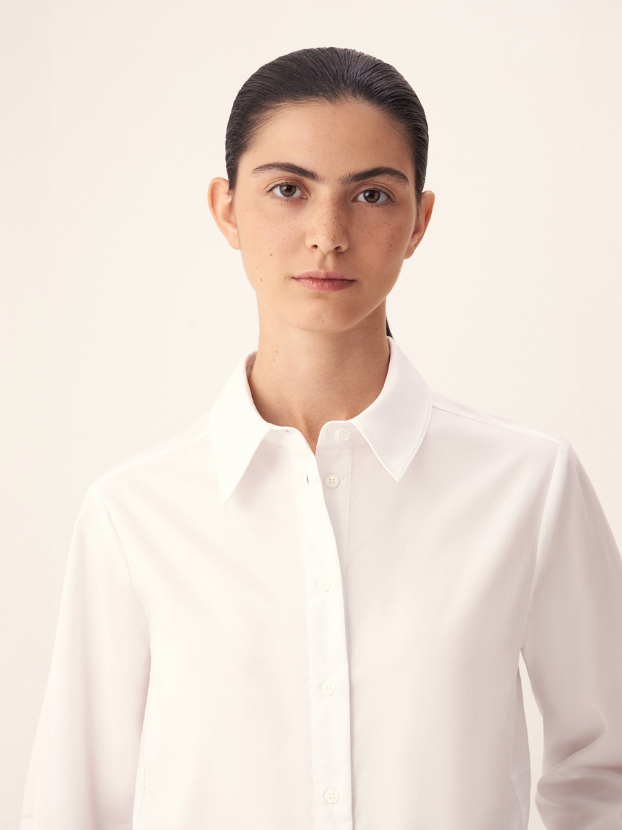 Рубашка из хлопка прямого кроя
